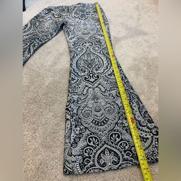 𝅺ZARA black silver jacquard pants limited edition Sz M NWT - Picture 13 of 15